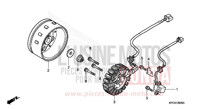 GENERATOR (XL125V1/2/3/4/5/6) for Varadero 125 MOODY BLUE METALLIC (PB296) from 2002